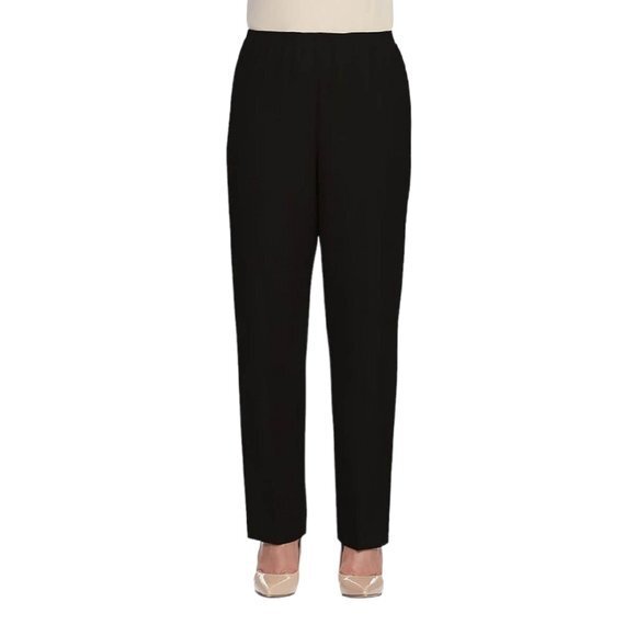 Alfred Dunner Black Classic Pull On Pants Size 14P - Picture 1 of 1